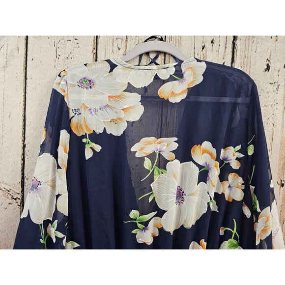 Fashion Nova 1X Plus Fairy Hi-Lo Chiffon Wrap Maxi Dress Flowy Euc feminine sexy - Picture 9 of 15